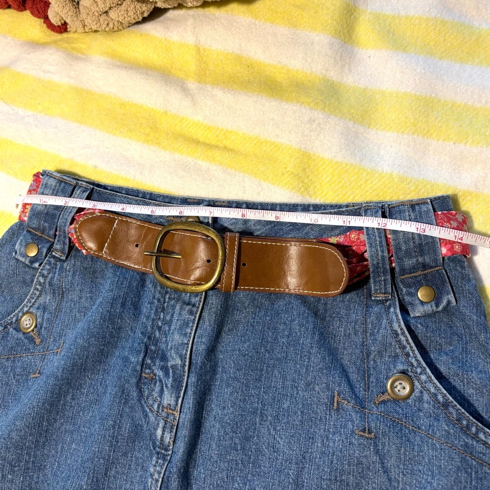 Christopher & Banks Denim A-Line Skirt with Removable Belt, Size 4, NWT - Picture 4 of 11